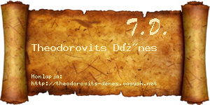 Theodorovits Dénes névjegykártya